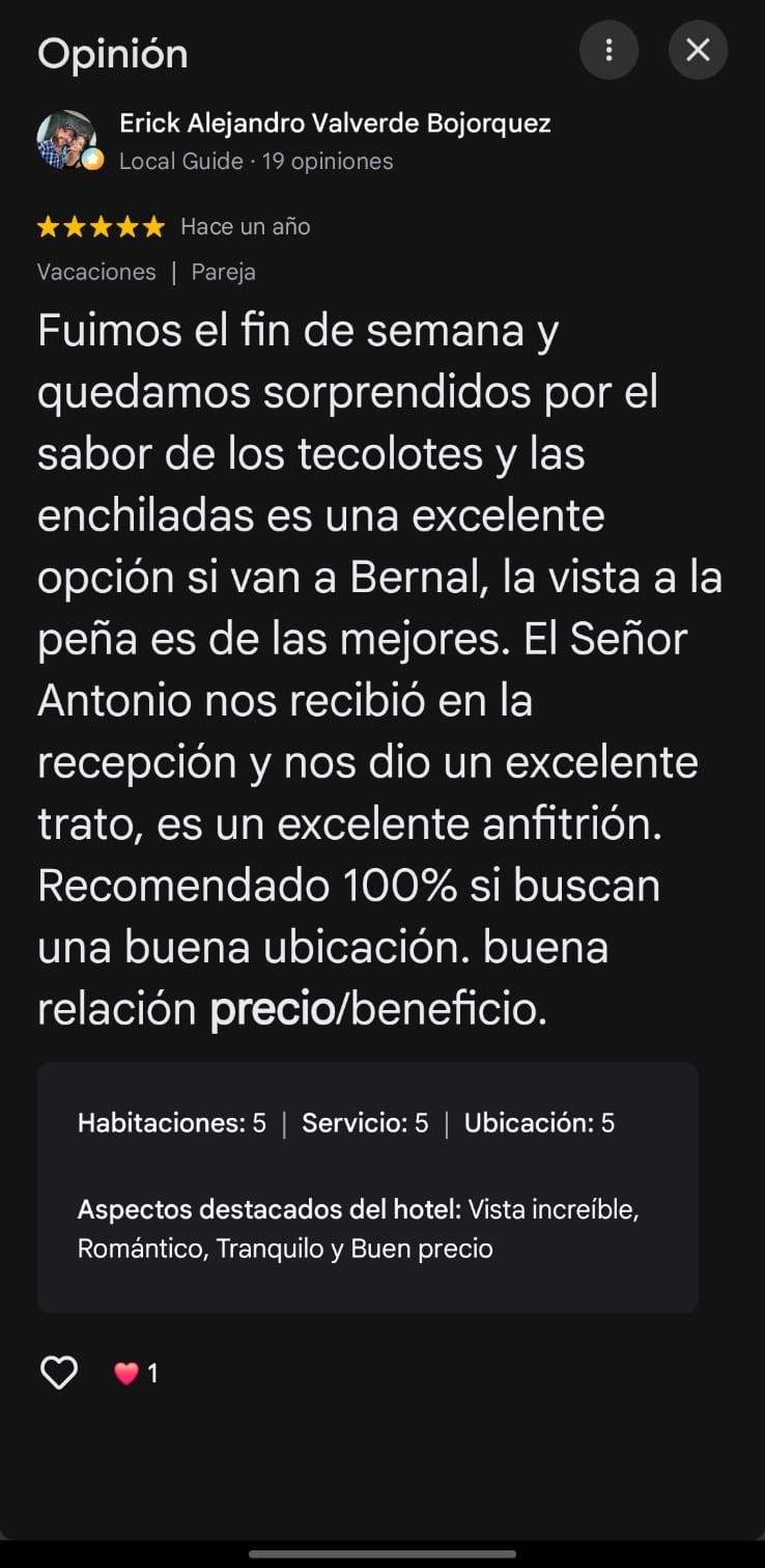 Reseña de Erick Alejandro en Google, 5 estrellas